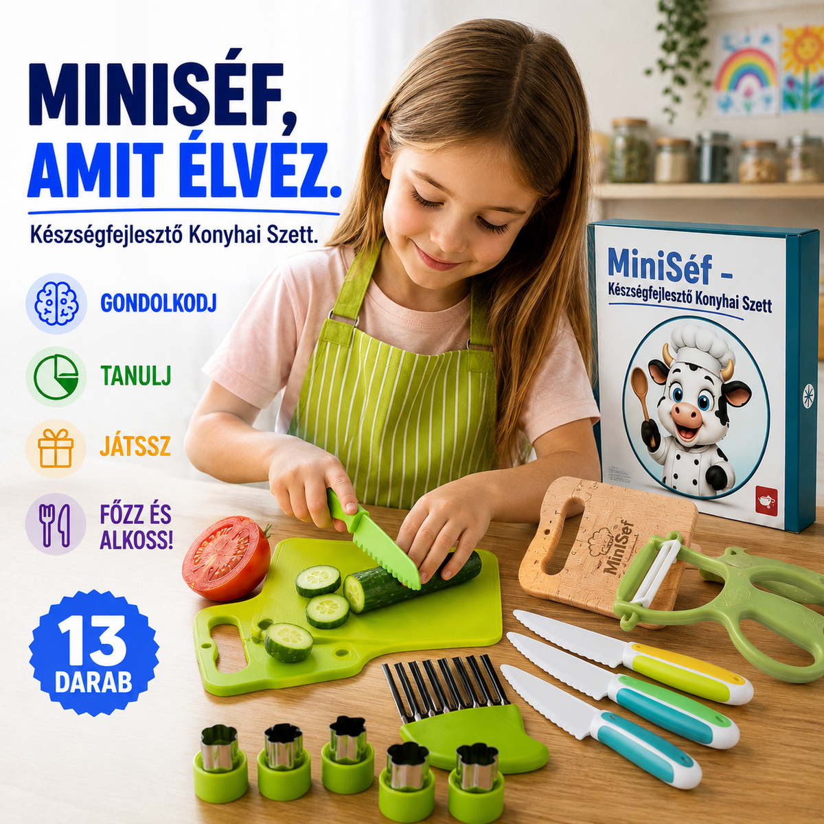 TarkaBoci MiniSéf Készségfejlesztő Konyhai Szett